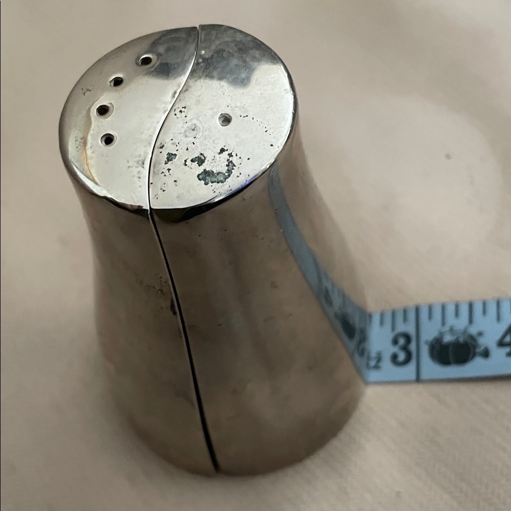 Vintage Art Deco Yin Yang Silver Plated Salt and Pepper Shaker Set